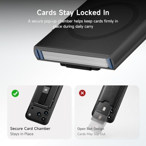 Magnetic Phone Wallet Compatible with MagSafe, One-Touch Pop-Up Card Holder - Image 6
