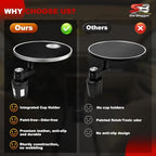 Car Desk for Laptop and Eating - 360°Rotating Cup Holder Table Tray -Black - Image 3