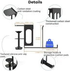 Desk Side Storage Gaming Laptop Holder,Clamp-on Vertical Notebook Stand - Image 3