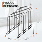 Incline Sorter Desk File Organizer, Metal Desk Magazine Folder Holder with 8-Section Vertical Compartments Rack File Organizer for Office, Home, School - Image 4