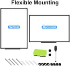 Lockways 36" x 24" Magnetic Whiteboard,Black Aluminum Frame Dry Erase Board for Wall Mount, Office, Classroom, Home, School - Image 2