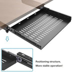 Sliding Under Desk Laptop Mount Shelf with Air Vents, 16" W - Image 3