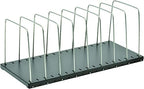 MMF Industries STEELMASTER Adjustable Desk File Organizer Rack | 8 Compartments | Wire Dividers | Black | Scratch & Chip-Resistant Finish | Non-slip Padded Feet | Office Organization - Image 4