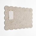 Orelle Scalloped Felt Bulletin Board | 23 x 15” | Foldable Peel and Stick Felt Board for Wall | Alternative Cork Board for Office, Message Board, Kids Art Display | Beige by Orelle