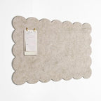 Orelle Scalloped Felt Bulletin Board | 23 x 15” | Foldable Peel and Stick Felt Board for Wall | Alternative Cork Board for Office, Message Board, Kids Art Display | Beige by Orelle