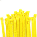250 Pack 12 Inch Heavy Duty Reusable Zip Ties Yellow ?UV Resistant, 55 LBS Tensile Strength, Weatherproof Cable Ties for Outdoor, Industrial, and Harsh Environments by Aroono