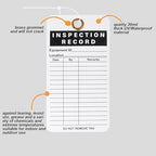 Lionshop Inspection Record Tag, Durable 30 mil UV/Paper Material w/Zip Ties for Scaffolds, Ladders, Fire Extinguisher, Machinery, Hazards, Inventory, Out of Service, 5.75"x 3", Pack of 50 - Image 2