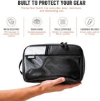 GOBAGS Organizer Zipper Bag - Electronics & Camera Accessories Bag - Cable organizer, Gear Accessory Pouch, Travel Camera Essentials, Black - Image 3