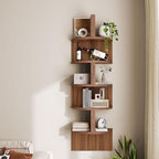HOOBRO Corner Shelf Wall-Mounted, Set of 2 Floating Corner Shelves for Wall - Image 2