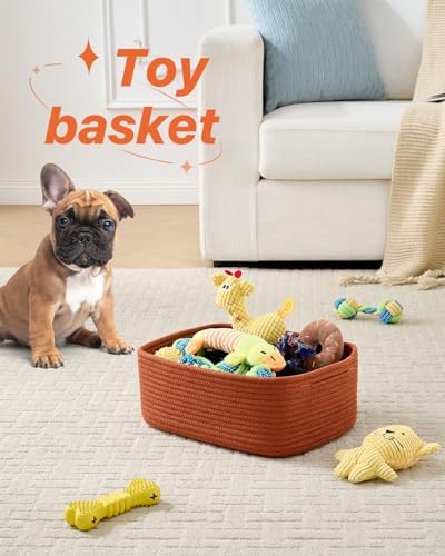 KALLAX Small Woven Storage Basket for Organizing, 13.5x9.5x5 inches, 3 Pack - Image 5