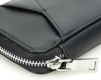 CONTACTS Full Grain Leather Pencil Case Handmade Vintage Zipper Pen Holder Pouch with Card Slot Pens Organizer Pockets Stationery Bag for Men and Women (Black) - Image 7