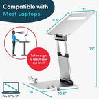 Lifelong 20" Tall Adjustable Laptop Stand with Phone & Tablet Holder - Image 5