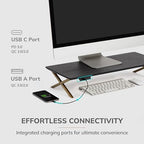 Anji Mountain Monitor Stand for Desk - Desktop Organizer & Laptop Riser, Ergonomic Monitor Riser, Space-Saving, Durable, Easy Assembly & Ideal for Home & Office,Black, 24-Inch, Power Edition - Image 2
