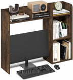 Furinno Classic Desk Shelf, 5-Shelf Desktop Hutch, Book Shelf, 3-Tier Desk Organzier, for Office Supplies, Office Desk Accessories, for Home Office, College, Dorm, Amber Pine by Furinno-FitsYourSpaceFitsYourBudget