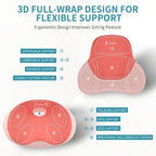 FLORICH Seat Cushion Lumbar Support Pillow for Office Chair, Car Lower Back Support, Ergonomic Desk Chair Pillow for Butt and Back Support of Memory Foam Seat Pad(Pink) - Image 5