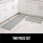 GORILLA GRIP Cushioned Kitchen Mats for Floor, 2 PK, 17x48+17x24 Gray White - Image 6