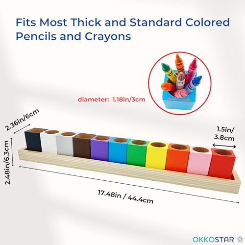 Montessori Crayon Holder for Kids - Craft Supply Organizer - Classroom Storage Caddy Case - Perfect for Colored Pencils [Crayons or Pencils NOT Included] (Standard) - Image 6