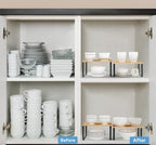 NEX Bamboo Cabinet Organizer Shelf, Kitchen Counter Shelves Set of 4 - Image 4