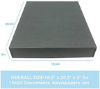 Lineco Drop Front Archival Storage Box, 16.75x20.75x3 in, Gray, 2 Pack - Image 2