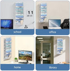 14-Tier Wall File Organizer and Hanging File Organizer, White - Image 7