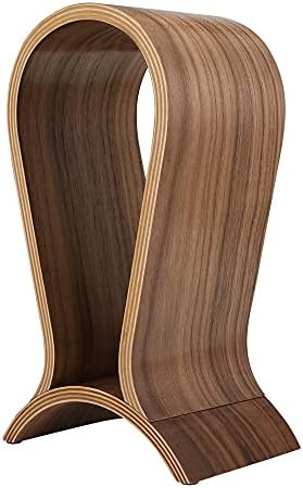Headphone Stand Wood, Headset Stand for Desk, Walnut Gaming Headphone Holder Compatible for Sennheiser, Bose, Beats, Razer, AKG, Airpod Max, HyperX, Sony PS4 et. by UEOE
