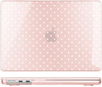 Case for 2026/2025/2024/2023 MacBook Air 15-inch Laptop Release M5 A3448 /M4 A3241 /M3 A3114 /M2 A2941, Stylish Protective Hard Shell Cover for MacBook Air 15.3 inch, Pink Polka Dots - Image 4