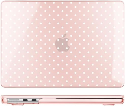 Case for 2026/2025/2024/2023 MacBook Air 15-inch Laptop Release M5 A3448 /M4 A3241 /M3 A3114 /M2 A2941, Stylish Protective Hard Shell Cover for MacBook Air 15.3 inch, Pink Polka Dots - Image 4