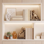 Tatuo 2 Pcs Decorative Golden Brass Dog Bookends for Shelves - Image 5