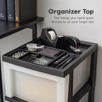 IRIS USA 3-Drawer Rolling Storage Cart, Black/Pearl - Image 6