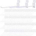 Moxweyeni 100 Pack Slatwall Hooks for Retail Garage Metal,5.9 Inch,White by Moxweyeni