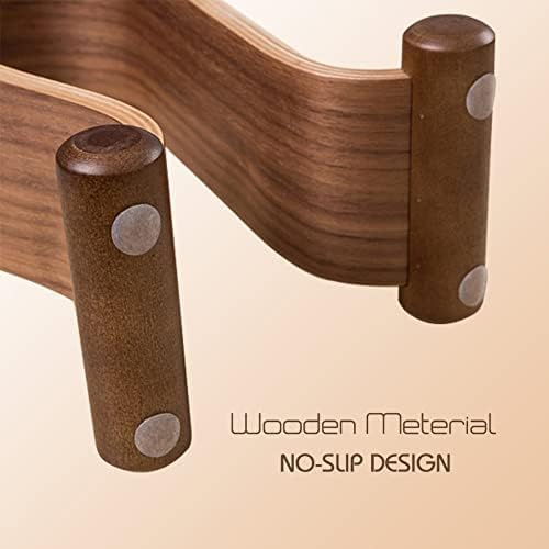 SAMDI Wood Headphone Stand, Headphone Holder Wood Headset Stand Compatible for Sony, Bose, Shure, Jabra, JBL, AKG Gaming Headphones Display et. (Walnut) - Image 5