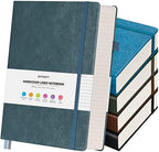 5 Pack College Ruled Notebook Bulk, A5, 312 Numbered Page Thick Journal Set by OFFIGIFT