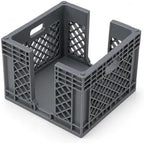 Mini Milk Crate Sticky Note Holder Compatible with 3 x 3 Inch Pads, gray by Unknown
