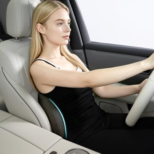 Lumbar Pillow for Car, 2 Pack Lower Back Support (Black) - Image 7