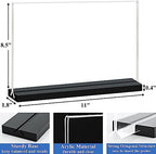 Acrylic Sign Holder 11x8.5 '' Horizontal T-Shaped Clear Double-Sided Table Menu Stands Plastic Picture Frames Display Desktop Display Holders for Wedding Table,Restaurant Signs,Office, Store,6 Pack - Image 3