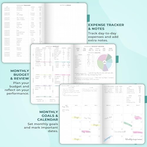 Clever Fox Budget Planner Pro with Cash Budgeting Envelopes, Turquoise - Image 4