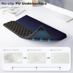Ospelelf Keyboard Wrist Rest, Ergonomic Memory Foam Wrist Support for Typing & Gaming, Tilted Keyboard Pad, Aesthetic Desk Accessories for Office, Relief for Carpal Tunnel & Wrist Pain, Black Blue - Image 5