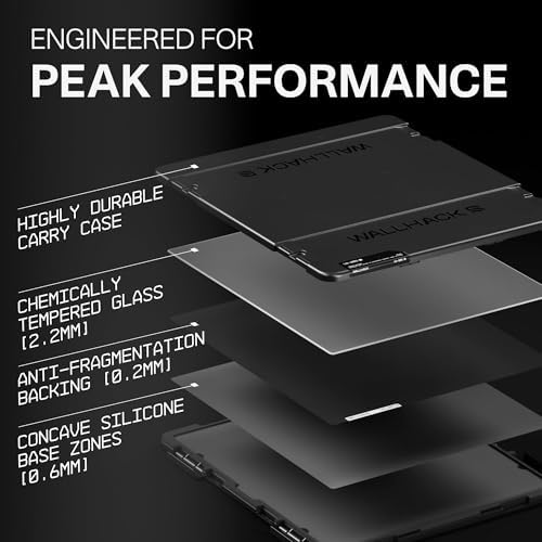Wallhack VA-005 Glass Gaming Mouse Pad – Speed Surface, Large Mousepad for Esports, Smooth Low-Friction Glide, Tempered Glass, Ergonomic Low Profile, Durable & Portable with Carry Case | Vapour Black - Image 5