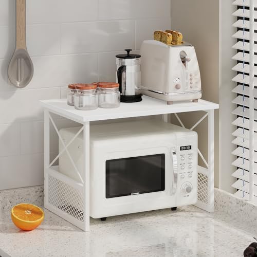 Printer Stand for Desk, Desktop Printer Stand Shelf Organzier for Home Office, for Above and Under Desk, Fax Machine Copier Scanner, White - Image 6