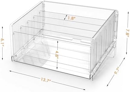 File Sorter Organizer, 5 Sections Acrylic Letter Tray 2 Pack - Image 5