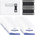 Magnetic Name Badge Holder Set of 50, 4x3 inch Clear Name Tag Holders for Conferences, Events, and Meetings by Unknown