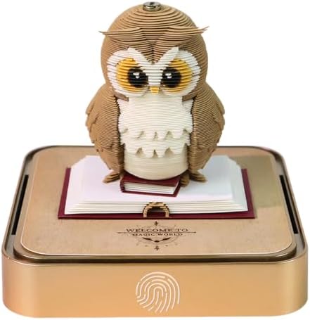 3D Memo Pad Time Piece Calendar 2027, 3D Tear-Off Art Desk Calendar 2027, Creative 3D Memo Pad Paper Art Tree House DIY Paper Carving Decoration (Magic Eagle) by PTAEXCEL