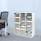 PVC Literature Organizer with 48 Compartments, Student Mailbox for Classroom, Desktop Paper Organizer for Office Home School, Mail Sorter with Adjustable Shelves, White - Image 5