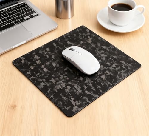 Multipurpose Carbon Fiber Mouse Pad - Hard, Thin, and Lightweight for Office, Gaming, and Daily Computer Use on Desk or Lap (Forged, Medium) - Image 5