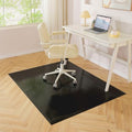Black Office Chair Mat for Hardwood Floor, 48 x 72 in Desk Floor Protector by OstepDecor