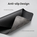 Desk Pad Protector 24" x 47" - Non-Slip Waterproof PU Leather Desk Mat for Mouse, Keyboard, Laptop, Office and Home Workspace (Black) - Image 2