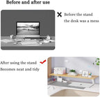 Clamp On Desk Shelf, Adjustable Desktop Extender Storage Organizer - Image 4