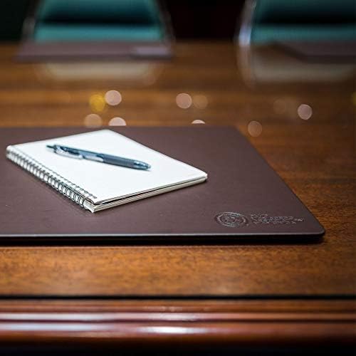 Dacasso Chocolate Brown Leatherette Conference Table Pad, 17 by 14-Inch - Image 2