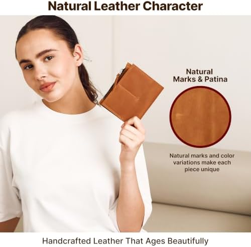 Leather Insert for Pocket Size Notebook (4" x 5.1") – Handmade Notebook Organizer with Card Slots & Zipper Pocket, Refillable Journal Insert, Travel Notebook Insert, Planner Insert, Warm Brown - Image 2