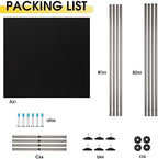 RANTILA Single Large Panel Room Divider, Privacy Screen for Office, Partition Separators, Freestanding Divider 71''W x 71''H, Black - Image 6